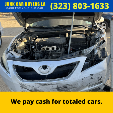 We pay cash for totaled cars.